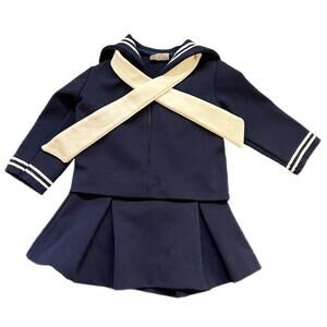Vintage Little King Navy &‎ Cream Sailor Outfit - L